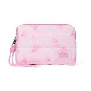 🌸PINK x LoveShackFancy Quilted Makeup Bag Beaux Icons Floral Limited Edition